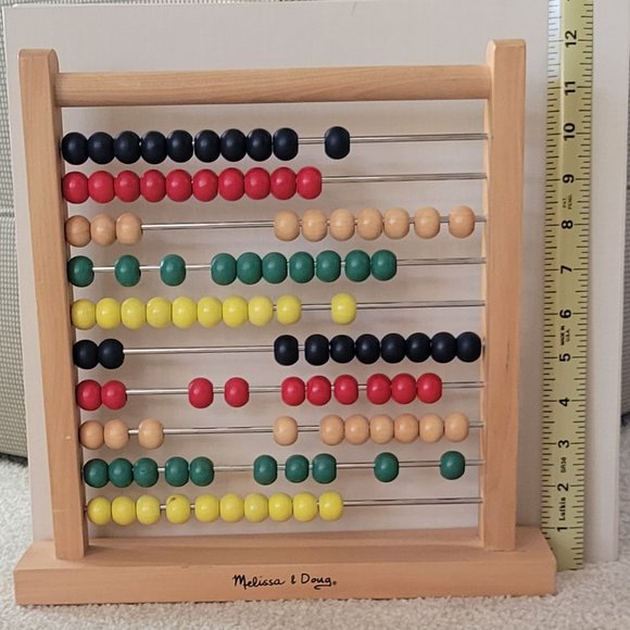 Melissa & Doug Abacus - Classic Wooden Educational Counting Toy 100 Beads NEW - Picture 4 of 8
